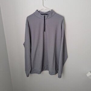 Peter Millar Half Zip Striped Pullover, XXL